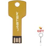 JASTER Free Custom Logo USB Flash Drive 128GB Metal Key Pen Drive Pen Drive with Free Key Ring 64GB Business Gift Memory Stick