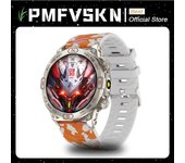 NEW AMOLED Smart Watch Camouflage Bluetooth Call Compass Outdoor Sports Whatsapp Notifications Men Smartwatch With Flashlight