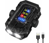 300 Lumen Pocket EDC Flashlight, 8 Modes, Mini Pocket Keychain Flashlight, USB-C Rechargeable, Tail Magnet, Rotate to Reduce Pressure, Suitable for Emergency and Outdoor Activities Lighting