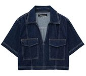 OUWU- conjunto veraniego de pantalones vaqueros cortos para mujer, Camisa vaquera informal versátil con doble botonadura, Falda vaquera, novedad de 2025