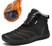 Zapatillas de esquí impermeables para hombre y mujer de color sólido cálidas para invierno con forro de piel