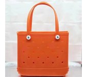 Solid Fashion Hole Durable Waterproof Beach Bag Fashion Rubber Handbag Beach Boat Swimming Sports Shopping Portable Handbag