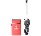 Kemei Men Single Foil Shaver Cordless Powerful USB-C Mini Size Travel Razor Professional Portable Shaving Machine Beard Trimmer