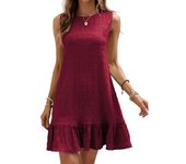 2025 spring and summer fashion versatile sleeveless crew neck dress