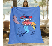 Stitch Cute Cartoon HD Art Print Blanket.Oversized Sofa Soft Blanket Warm Flannel Blankets,bed,picnic,Gift,Living Home Decor
