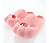 Zapatillas de verano para mujer, zapatillas de playa con forma de pata de gato, chanclas planas cómodas informales para mujer, sandalias deslizantes para el hogar para parejas, 2025