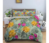 Vintage Flower King Queen Duvet Cover Peony Sunflower Bedding Set Tropical Floral Quilt Cover Boho Polyester Comforter Cover