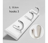 Ganchos de madera para colgar ropa, Perchero de bambú, decoración del hogar, cocina y baño, 3, 4 unidades