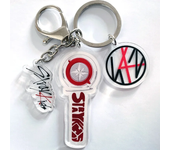 Kpop Idol Group Lightstick Keychain Mini Light Stick Lamp Pendant Key Chain Fans Collection Gifts Car Key Jewelry Key Ring