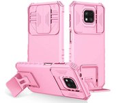 KEYSION Shockproof Motorola Power 2021G, Pure Push Pull Camera Protection, Live Stand Phone Case for MOTO G Stylus 5G