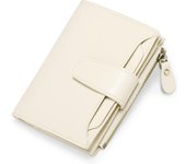 Billetero pequeño para mujer, Tarjeta con protección RFID, Billetero de piel, Regalo para mujer, Billetero de piel auténtica, Color sólido, Elegante