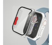 Glass+Case for Apple Watch 8 7 44mm 45mm 41mm 40mm Screen Protector Cover Change Ultra Bumper iWatch Series SE 6 5 4 Accessories