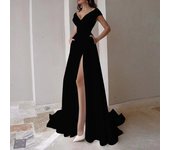 Vestido manga corta moda informal de verano para mujer, vestidos largos