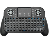 V8 2.4G Mini Wireless Keyboard 7 Color Backlit Spanish Portuguese Bluetooth Air Mouse Remote Control Touchpad for Android TV Box
