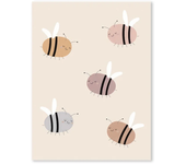 Funny Cartoon Duck Squirrel Bee Animal Beige Wall Art Canvas Painting Nursery Posters Print Picture Kawaii Baby Kids Room Decor