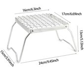 Multi functional folding campfire grill bra, portable travel camping outdoor kitchen utensils, barbecue grill, gas stove