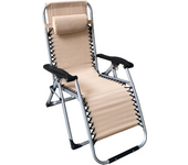 Silla tumbona hamaca plegable Reclinable de gravedad cero y resistente para Playa Patio Jardín Camping al Aire Libre, Carga Max,150 kg - Kmt Style