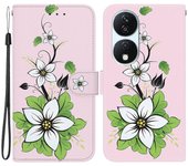 For Honor X7b 4G/ Play 50 Plus 5G Phone Case with Strap PU Leather Cover