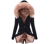 Abrigos cálidos con capucha para mujer, Ropa de mujer de moda chaquetas casuales de moda, abrigo femenino, Otoño e Invierno
