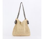 Fashion Straw Beach Basket Bag Women Rattan Shoulder Bag Large Capacity Woven Hand-made Handbag Female Purse Totes