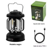 Lampara LED recargable camping Retro Portátil multifunción viajar carpa Faroles jardin exterior