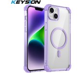 KEYSION Transparent Case for iPhone 15 Pro Max 15 Plus Shockproof Phone Back Cover for iPhone 14 13 12 Pro Max