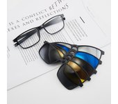 Gafas de sol polarizadas para hombres y mujeres transfronterizas nuevas gafas TR90 montura gafas de sol de manga magnética de visión nocturna negra de cinco piezas