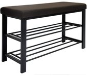 81x32x50 Banco Zapatero Metálico Estante para Zapatos con Asiento Tapizado  Banqueta Recibidor  Mueble Organizador para Entrada Pasillo Baño  Baúl de Almacenaje Dormitorio Puf Cama