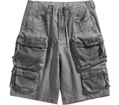 Summer Pure Cotton Men Shorts Comfort Breathable Multiple Pockets Motion Cargo Shorts New Solid Fashion Denim Shorts Men