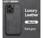 KEYSION Luxury Retro Leather Case for Redmi Note 13 Pro 5G Soft Silicone Shockproof Phone Back Cover for Redmi Note 13 Pro+ 5G