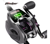 HISTAR Long Casting 8.0:1 10kg Drag Power High Ratio 6+1 BB Magnetic Braking Digital Backlight Baitcasting Fishing Reel