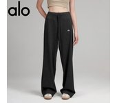 Alo yoga lánguida flácida sensación pantalones de punto pantalones de pierna ancha tamaño grande pantalones largos largos largos pantalones de baño pantalones sueltos shaker straight