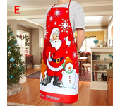 1PC Santa Claus Apron Christmas Tree Dinner Decoration Men and Women Home Kitchen Cooking Baking Oil-proof Apron