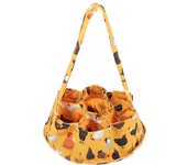 Funny 7 Pouches Eggs Collecting Basket Portable Washable Easter Egg Collector Soft Compartments Canvas Egg Holder Chicken