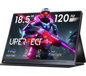 UPERFECT 18.5”120HZ Portable Monitor Large Gaming Screen with HDMI Type C IPS External PC Display For Laptop Mac Mini PC Phone