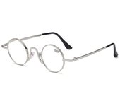 Men's and women's round metal reading glasses, ultra light spring hinge lenses, vision care, refractive power+2023~+1.00, 4.0