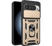 Phone Case for Google Pixel 9 / 9 Pro 5G With Slide Camera Lens Cover Shockproof Armor Kickstand Case