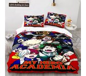 New Anime My Hero Academy Bedding Set Anime Characters Duvet Cover Set 3D Quilt Bed Set Queen King Size Boys Home Textile