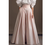 Women All Season Wide Leg Pants Fashion Casual High Waist Elegant Flare Pockets Trousers Solid Holiday Loose Female Long Pants