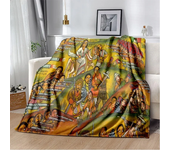 Ethiopian Painting Art Africa Blanket,Soft Throw Blanket for Home Bedroom Bed Sofa Picnic Travel Office Rest Cover Blanket Kids