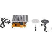 Circular Table Saw 4500 RPM, Efficient Mini Table Saws with 2 Saw Blades, Precision Portable Table Saw for Plastic, Wood, Glass