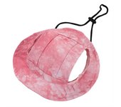 Adjustable Cat Dog Sunshade Hat with Ear Hole Funny Pet Sun Hat Elegant Tie-dyed Style Cat Baseball Cap Puppy Accessories