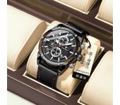 Multifunción hombre reloj nuevo casual moda reloj de cuarzo