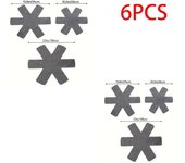3pcs/6pcs Protectors Gray Print Divider Pads Bottom Heat Insulation Protect Cookware Surfaces Pan Pad Scratching Separate