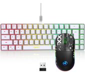 Material ABS del teclado para juegos de película de sensación mecánica de 68 teclas portátil con cable