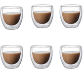 Taza De Café De Vidrio Doble Capa Aislada 6 Piezas Set De Tazas Para Barra Té Leche Jugo Agua Espresso En Varios Tamaños 80/150/250/350/450ml