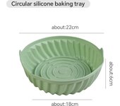Air Fryer Pan Reusable Silicone Liners Pot Non-stick Easy to Clean Chicken Basket Food Safe Baking Accessories