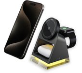 WIFIT 3 In 1 Magnetic Wireless Charger Stand For iPhone 15 14 13 12 Pro Max Apple Watch AirPods Fast Charging Station Holder W83
