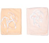 Silky Crinkle Chiffon Table Runner (Set of 2) for Sweetheart Table Wedding Party Bridal Shower Decoration,Pink champagne