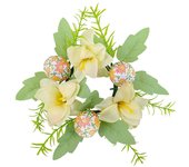 Simulation Flowers Easter Egg Candle Holder DIY Wreath Handmade Garland Candlestick Elegant Happy Easter Decorations